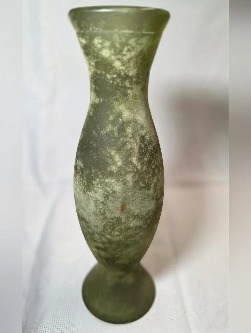 Olive Green Glass Decorative Vase - Home Accents